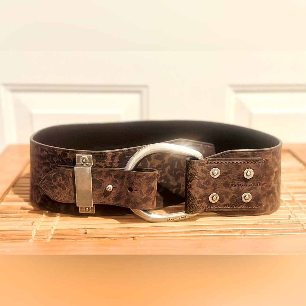 NWOT Ralph Lauren Collection Horse Shoe Ring Belt